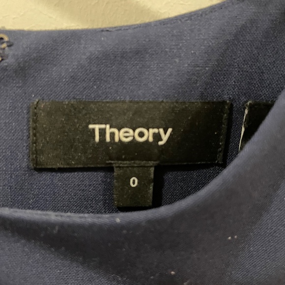 Sleeveless Fitted Dress in Good Wool, Navy, Size 0 - Picture 2 of 4